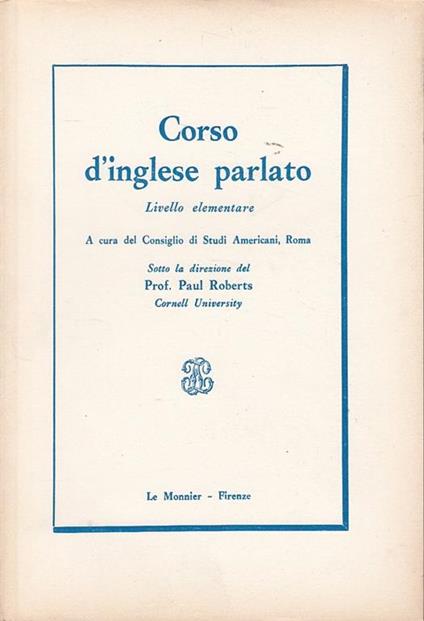 Corso D'Inglese Parlato - Livello Elementare - copertina