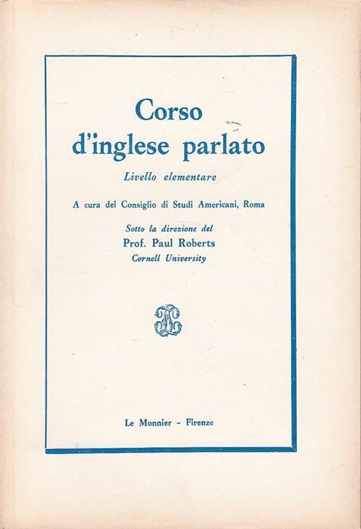 Corso D'Inglese Parlato - Livello Elementare - copertina