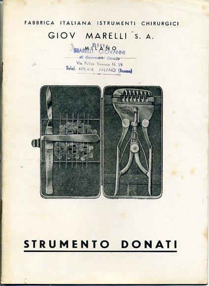 Manuale Strumento Donati Istrumenti Chirurgici - copertina