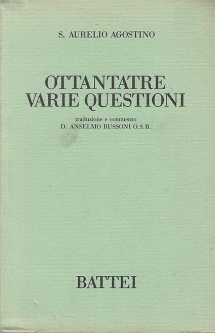 Ottantatre Varie Questioni - copertina