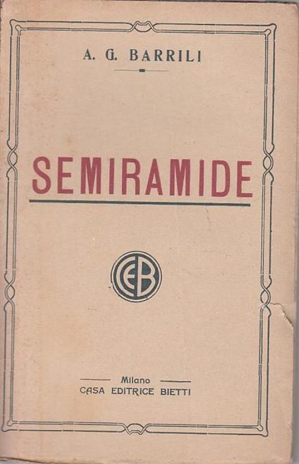 Semiramide - Anton G. Barrili - copertina