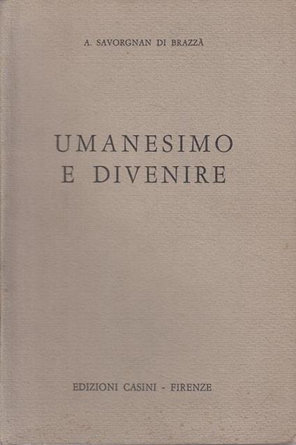 Umanesimo E Divenire - copertina