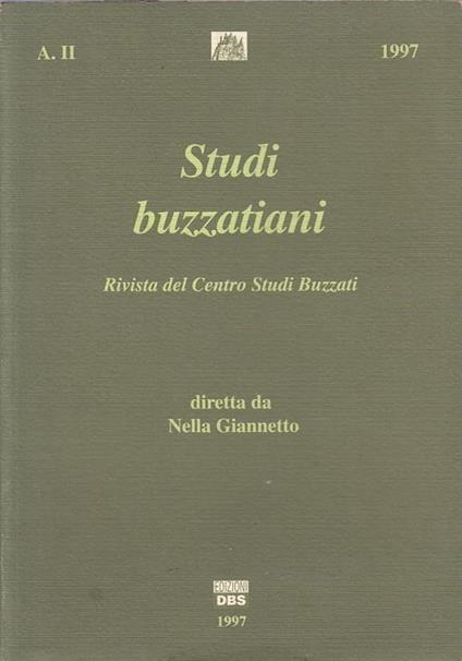 Studi Buzzatiani Anno Ii Rivista - Nella Giannetto - copertina