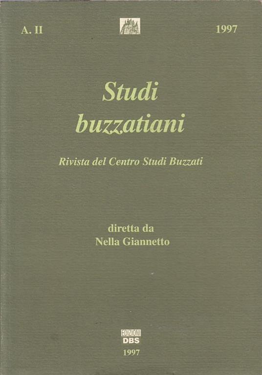 Studi Buzzatiani Anno Ii Rivista - Nella Giannetto - copertina