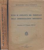 Ruoli Di Anzianità Personale Amministrazioni Dipendenti
