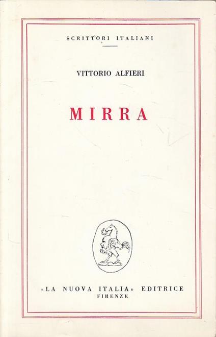 Mirra - Vittorio Alfieri - copertina