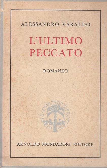 L' Ultimo Peccato - Alessandro Varaldo - copertina