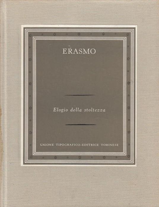 Elogio Della Stoltezza - Erasmo da Rotterdam - copertina