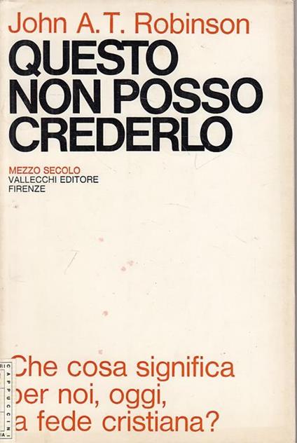 Questo Non Posso Crederlo - copertina
