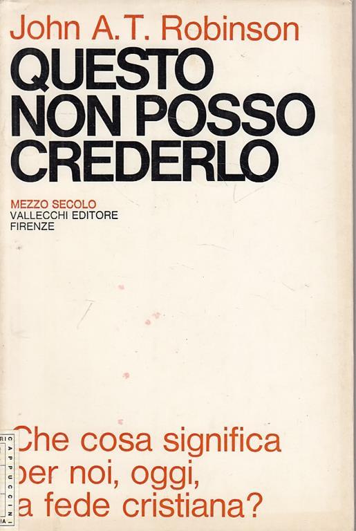 Questo Non Posso Crederlo - copertina