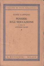 Pensieri Sull'Educazione - Capponi - Mondadori