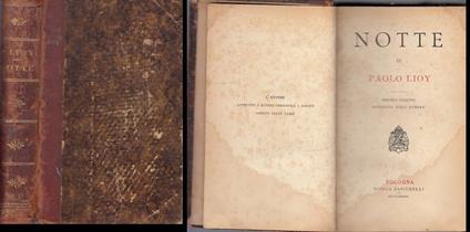 Notte - Paolo Lioy - Zanichelli  - Paolo Lioy - copertina