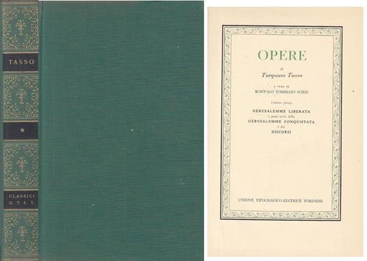 Opere Vol.1 - Torquato Tasso - Utet - Tasso - copertina