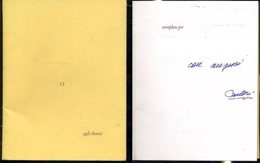 Gli Amici 13 Autografo- Dino Carlesi- Bandecchi & Vivaldi - copertina