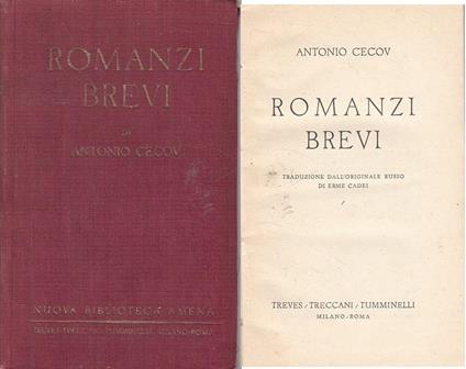 Romanzi Brevi - Anton Cechov - copertina