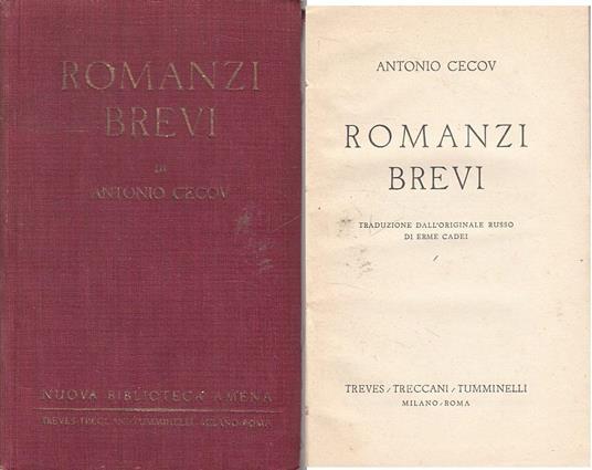 Romanzi Brevi - Anton Cechov - copertina