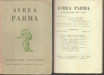 Rivista Aurea Parma Anno Xix Fascicolo 2 - copertina