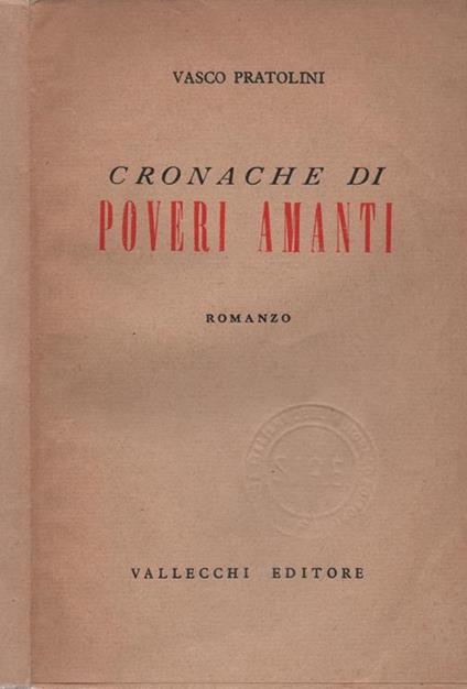 Cronache di poveri amanti - Vasco Pratolini - copertina