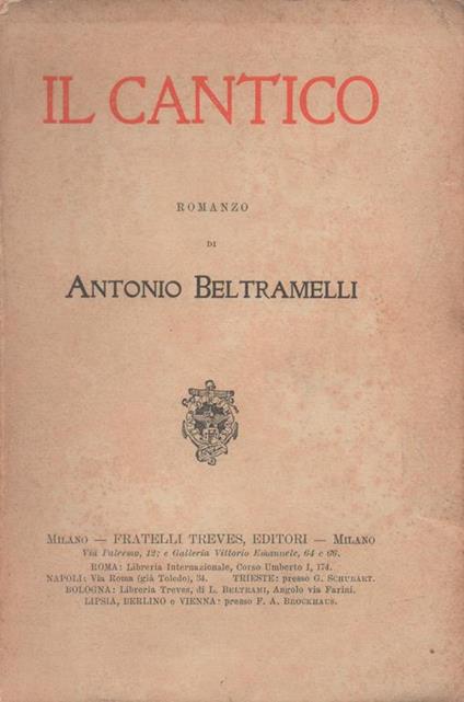 Il CANTICO - Antonio Beltramelli - copertina