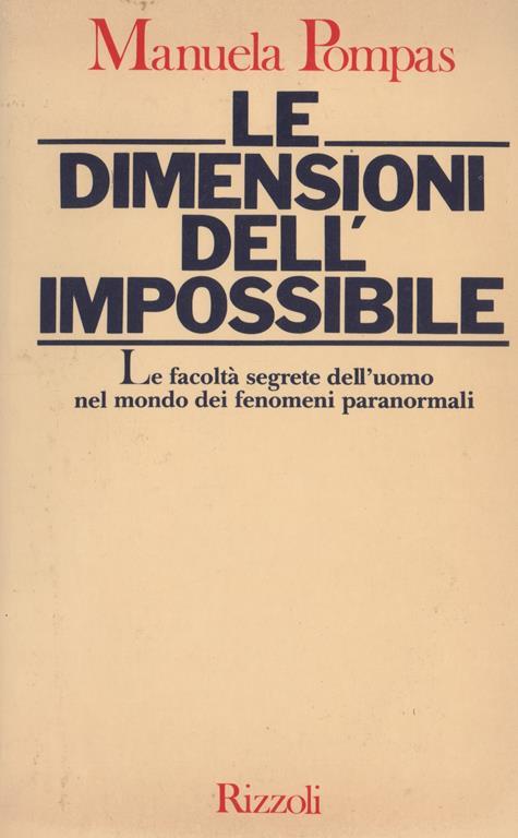 Le dimensioni dell'impossibile - Manuela Pompas - copertina