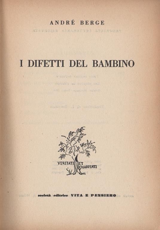 I difetti del bambino - André Berge - 2