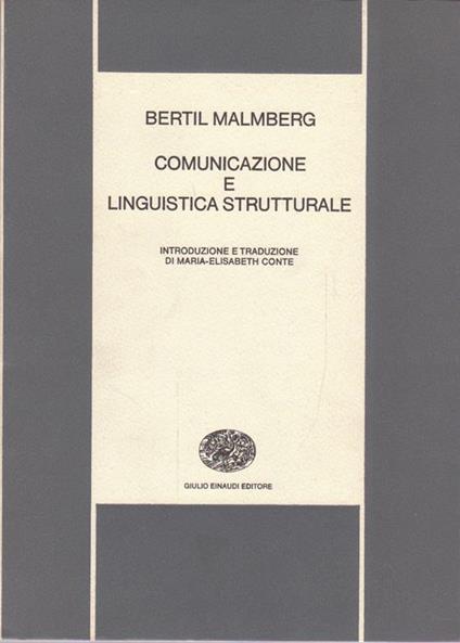 Comunicazione linguistica strutturale - Bertil Malmberg - copertina
