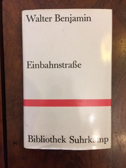 Einbahnstrasse - Walter Benjamin - copertina