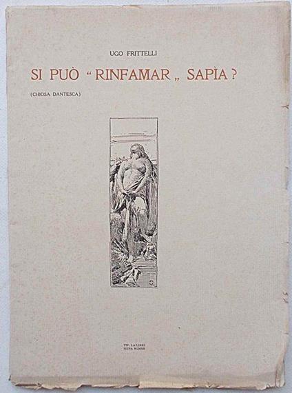 Si può "rinfamar" sapìa? (Chiosa dantesca) - copertina