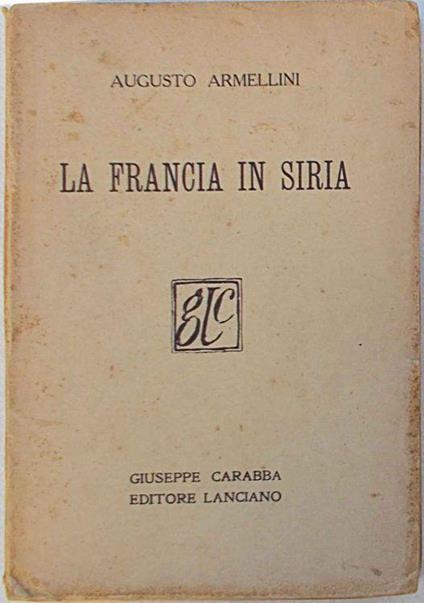 La Francia in Siria - copertina