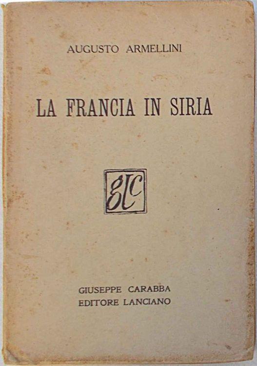 La Francia in Siria - copertina