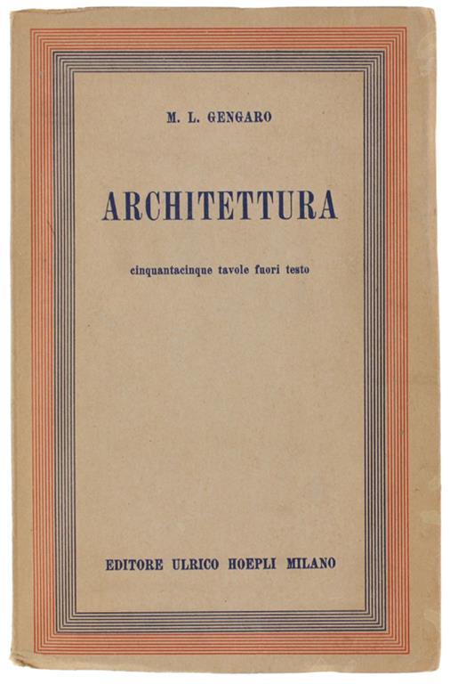 Architettura - Maria Luisa Gengaro - copertina