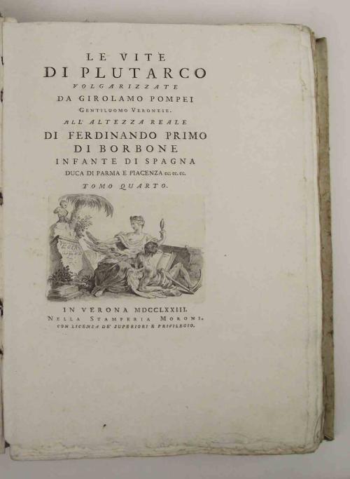 Le Vite volgarizzate da Girolamo Pompei - Plutarco - copertina