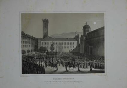 Feste secolari del Concilio di Trento: con solenne rito celebrate nei giorni 12, 13 e 14 dicembre 1845 descritte ed illustrate a cura del Municipio e dell'Istituto Sociale di Trento - copertina