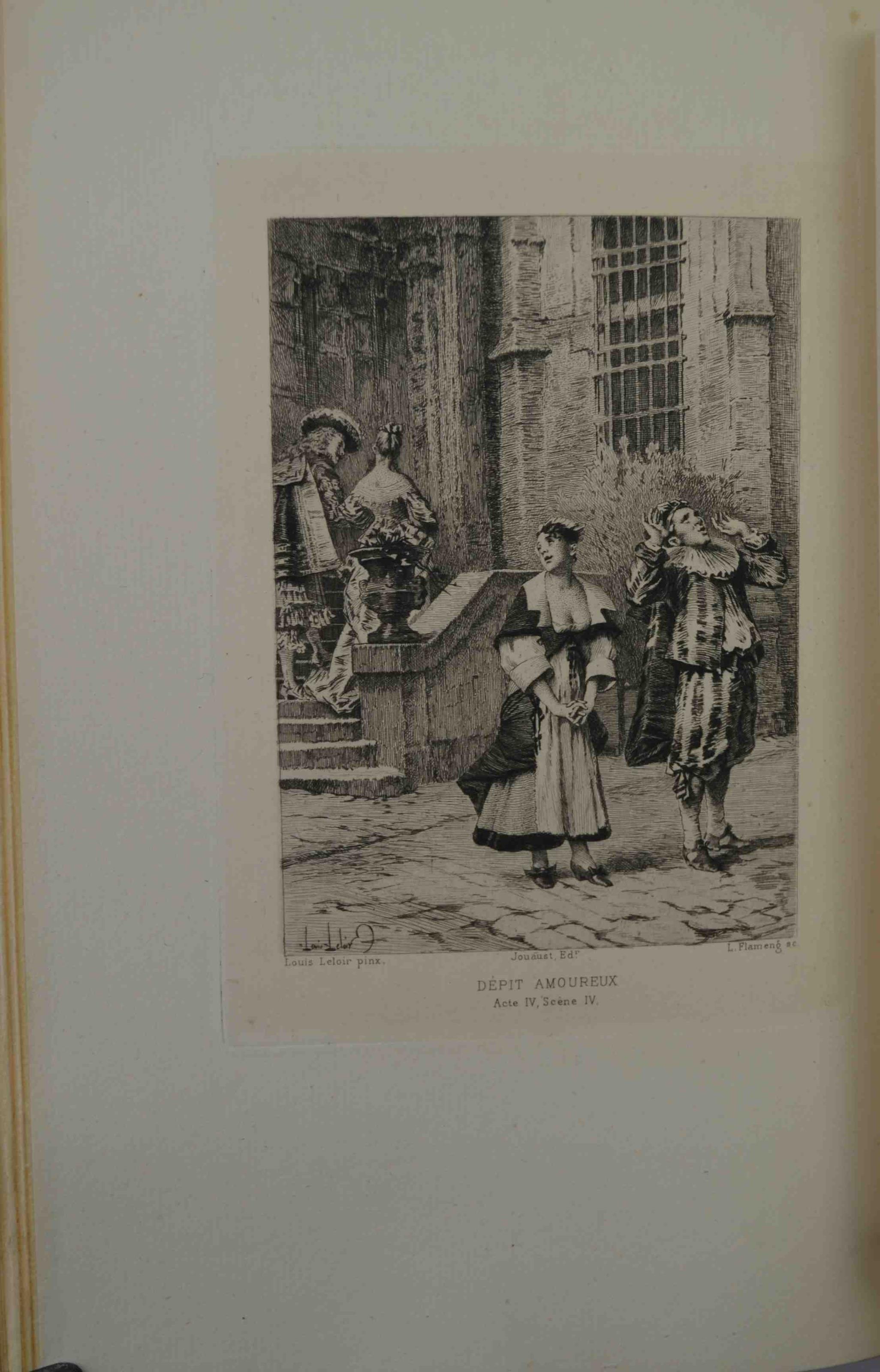 Théatre complet. publié par D. Jouast. Préface par M.D. Nisard. Dessin de Louis Leloir gravés à l'Eau-forte par Flameng.