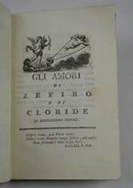 Zeffiro, e Clori. Poemetto in quattro canti…