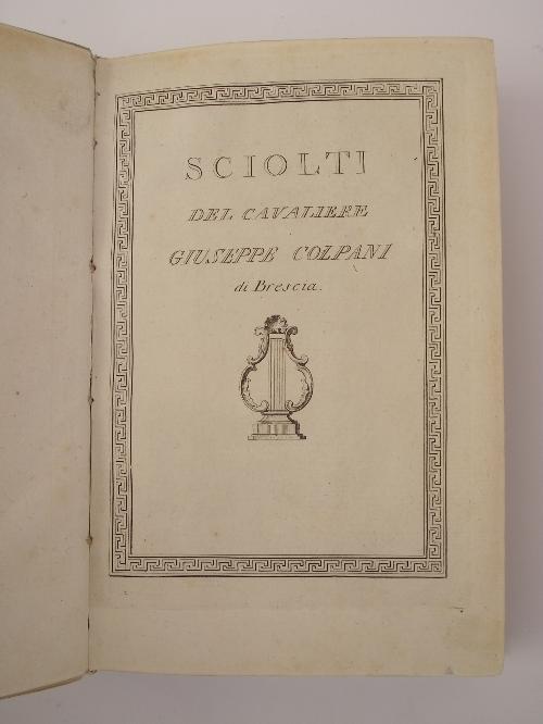 Sciolti del Cavaliere Giuseppe Colpani di Brescia - Giuseppe Colpani - copertina