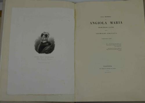 Alla memoria di Angiola Maria marchesa Landi nata Grimaldi-Granata, - Ferdinando Landi - copertina