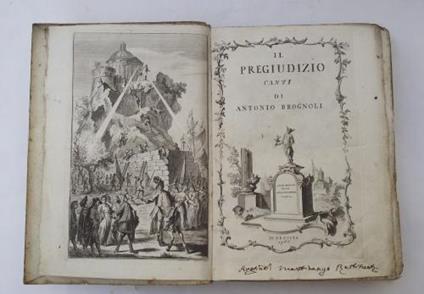 Il pregiudizio. Canti. - Antonio Brognoli - copertina