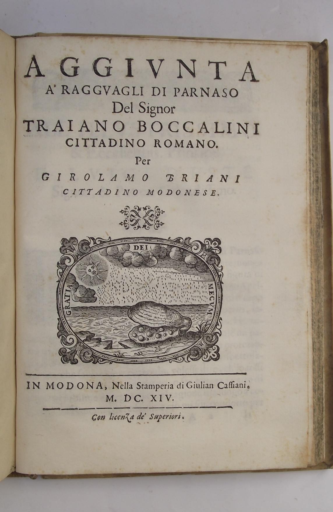 De' Ragguagli del Parnaso. Centuria prima (e seconda). In questa seconda Impressione da molti errori diligentemente espurgata
