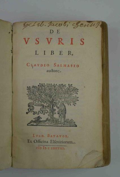 De usuris liber. - C. Salmasius - copertina