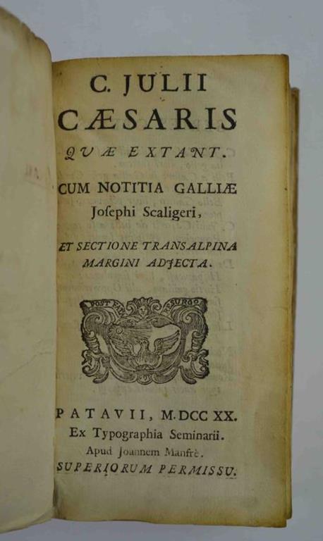 C. Iulii Caesaris quae extant cum notitia Galliae Iosephi Scaligeri.