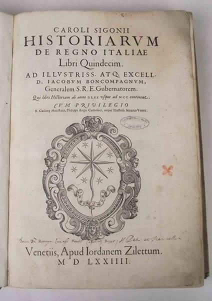 Historiarum de Regno Italiae Libri Quindecim… - Carlo Sigonio - copertina