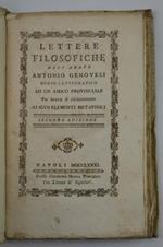 Lettere filosofiche ad un amico provinciale per servire di rischiaramento ai suoi elementi metafisici. Seconda edizione