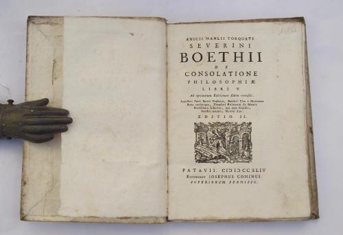 De consolatione philosophiae libri V - Severino Boezio - copertina
