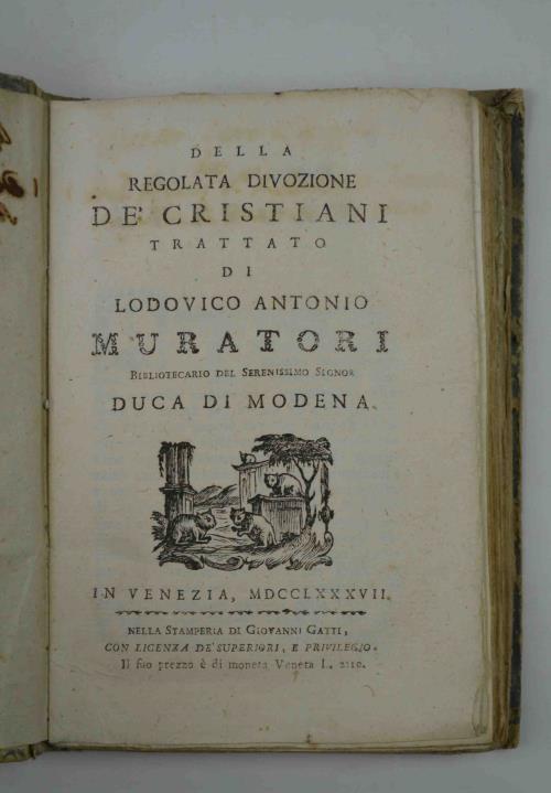 Della regolata Divozione de' Cristiani… - Lodovico Antonio Muratori - copertina