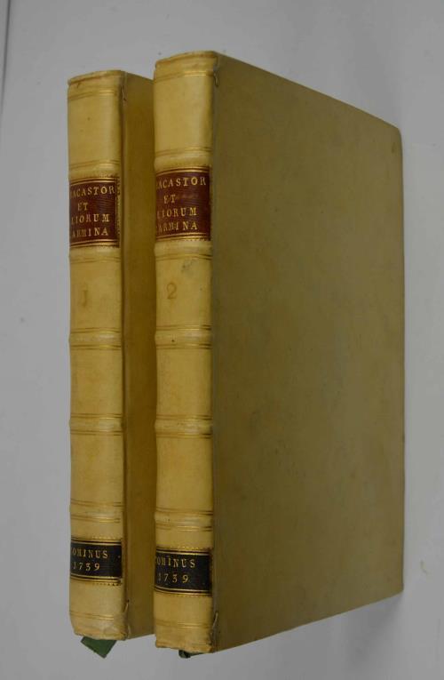 Hieronymi Fracastorii veronensis, Adami Fumani canonici veronensis, et Nicolai Archii comitis Carminum editio II. Mirum in modum locupletior, ornatior, & in II. tomos distributaIn hoc italicae Fracastorii epistolae adjectae, nunc primum summo studio - copertina