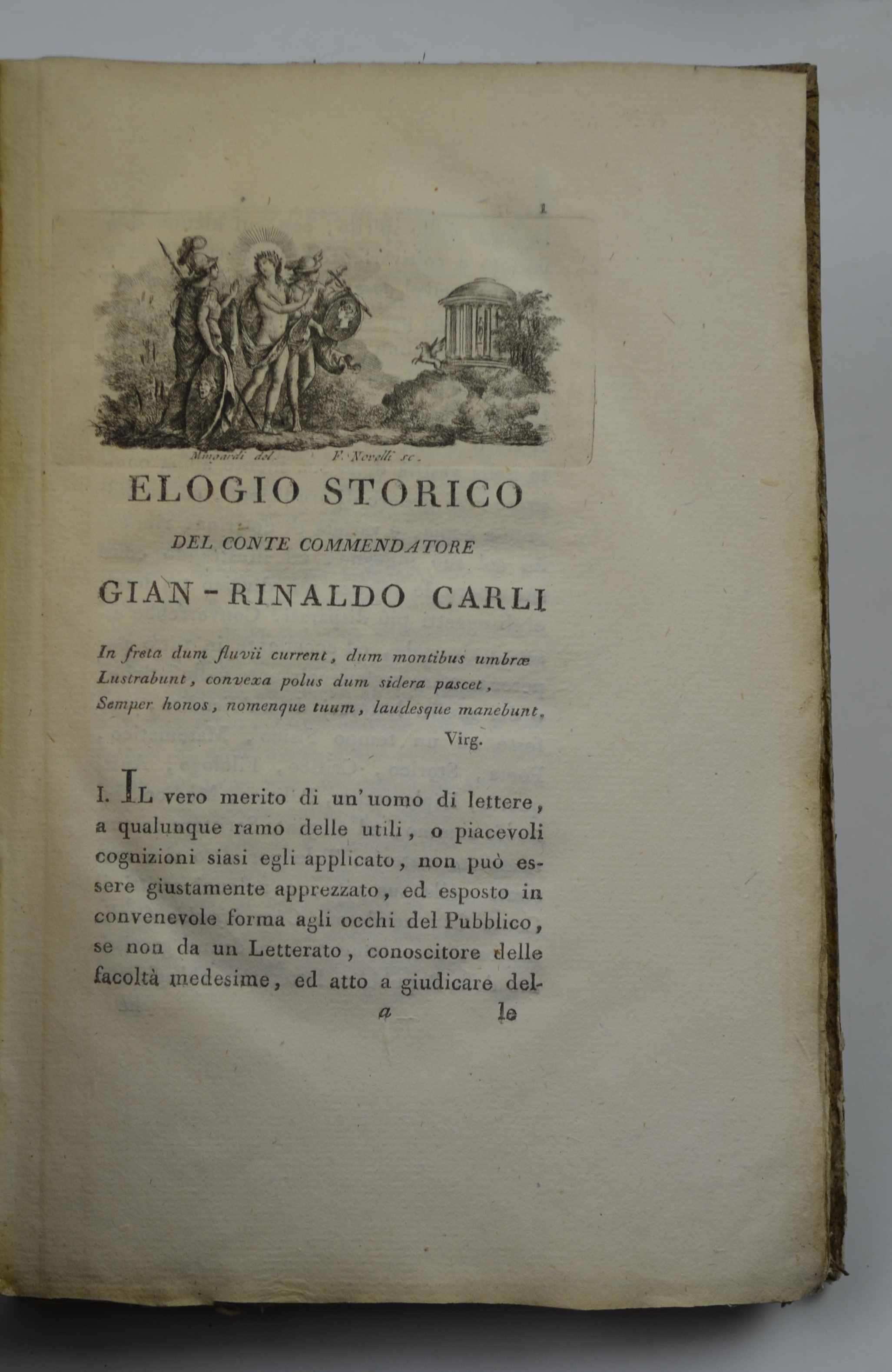 Elogio storico del conte commendatore Gian-Rinaldo Carli