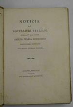 Notizia de' Novellieri italiani posseduti dal Conte Anton-Maria Borromeo gentiluomo padovano con alcune novelle inedite