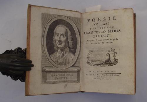 Poesie volgari. accresciute di gran numero in questa seconda edizione - Francesco Zanotti - copertina