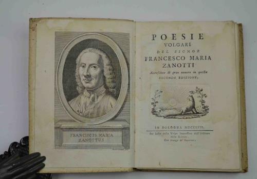Poesie volgari. accresciute di gran numero in questa seconda edizione - Francesco Zanotti - copertina